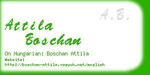 attila boschan business card